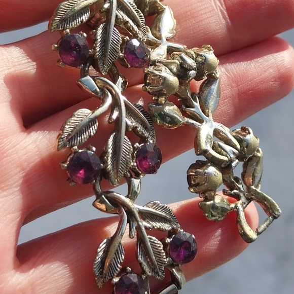 Jewelcraft Silver and Purple Leaf Bracelet - Picture 10 of 16